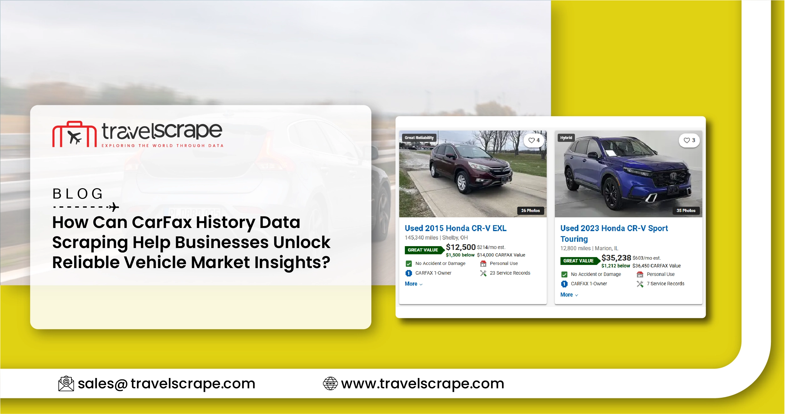 CarFax History Data Scraping for Vehicle Market Insights