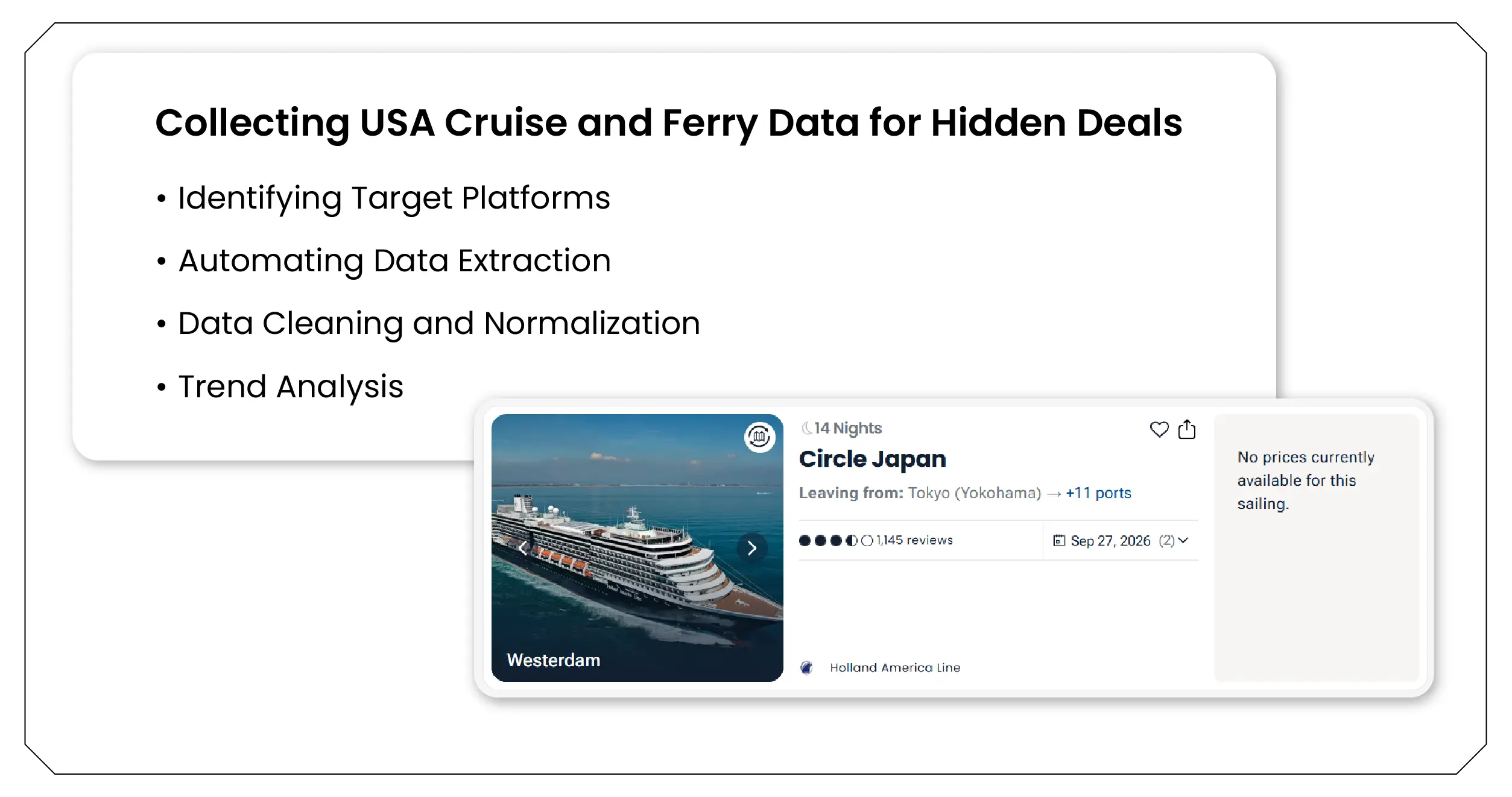 Extract Cruise and Ferry Data for Hidden Travel Deals USA