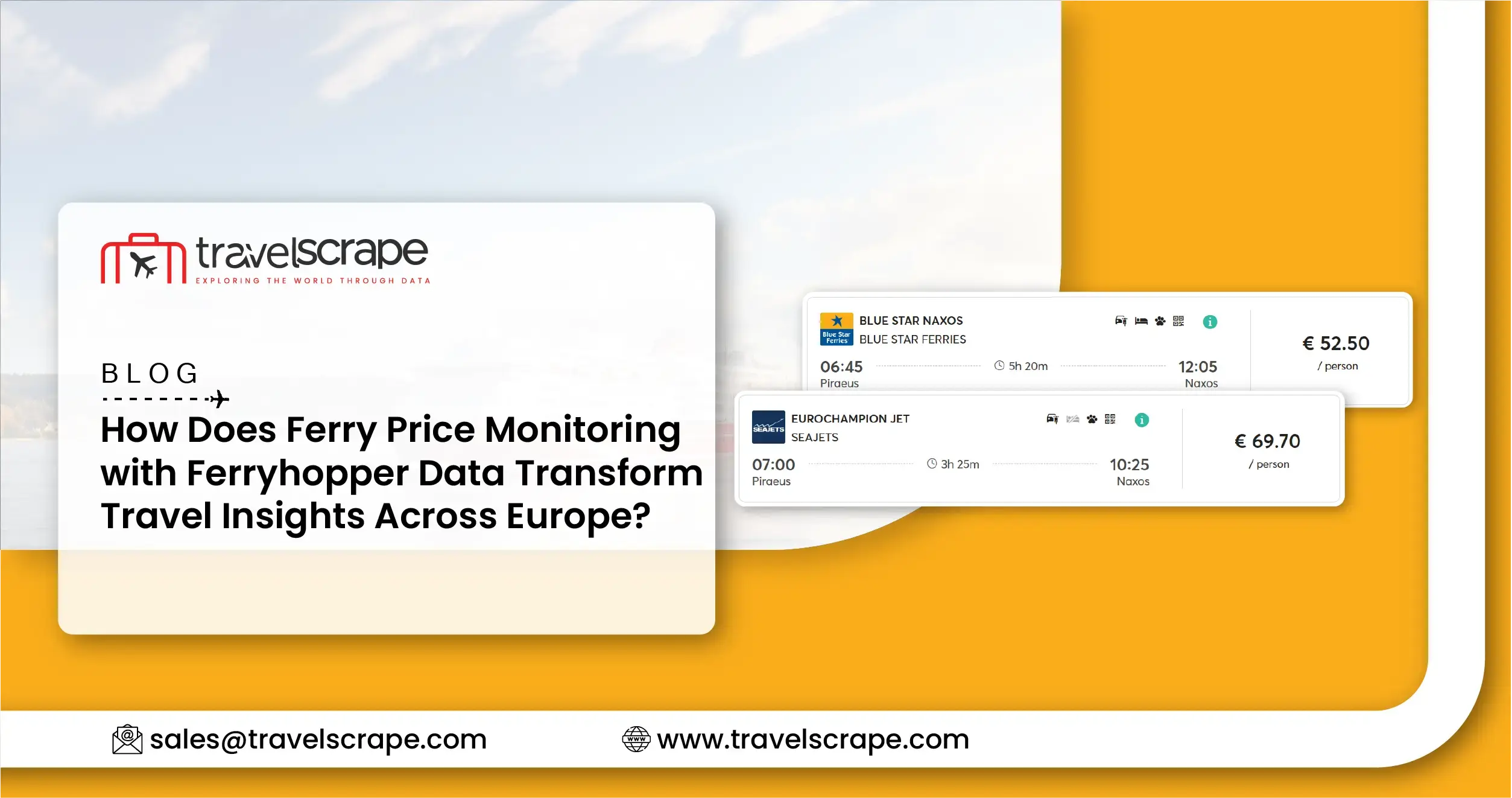 Ferry price monitoring with Ferryhopper data for Travel Insights