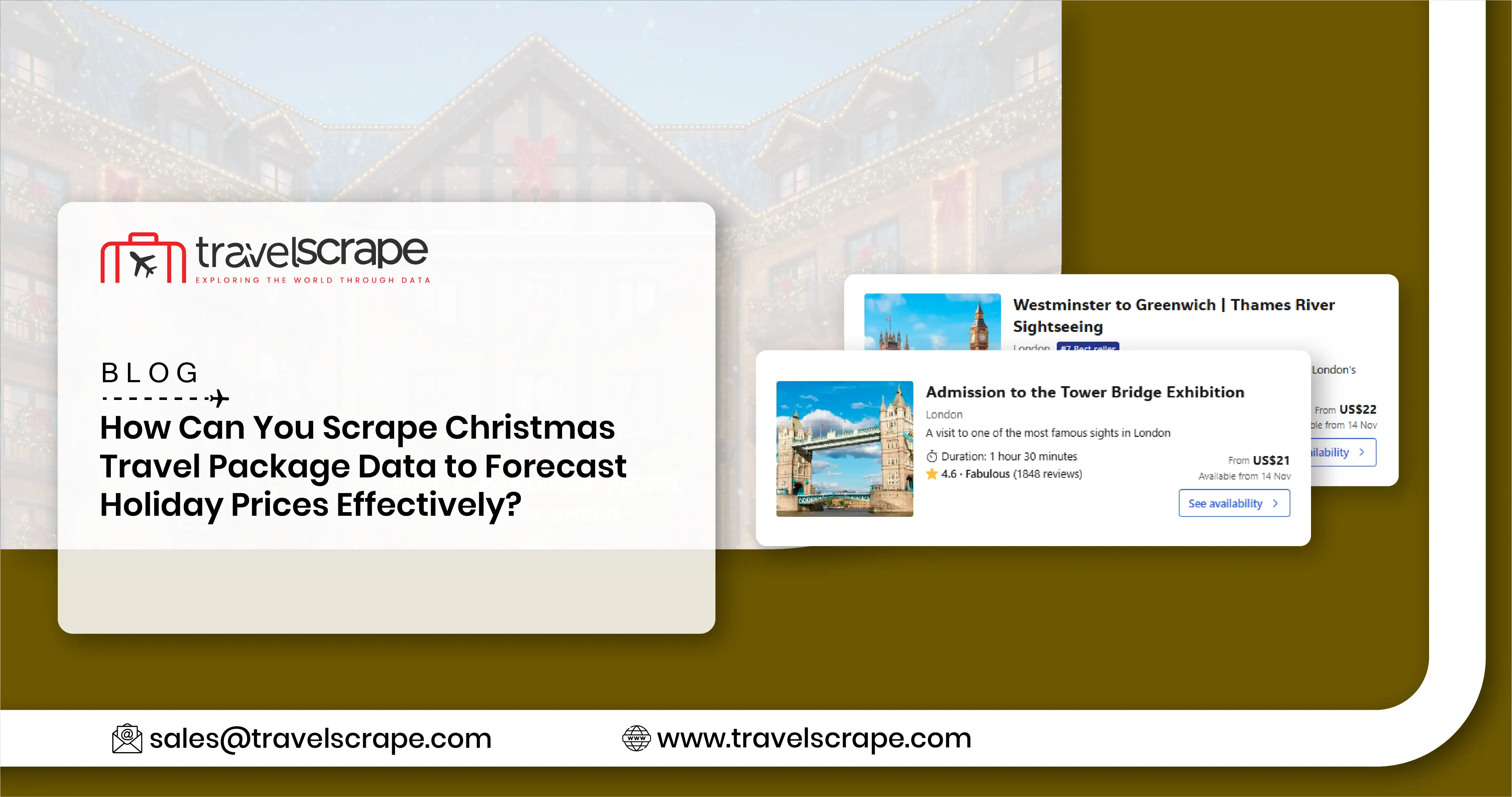 Scrape Christmas Travel Package Data to Forecast Holiday Prices