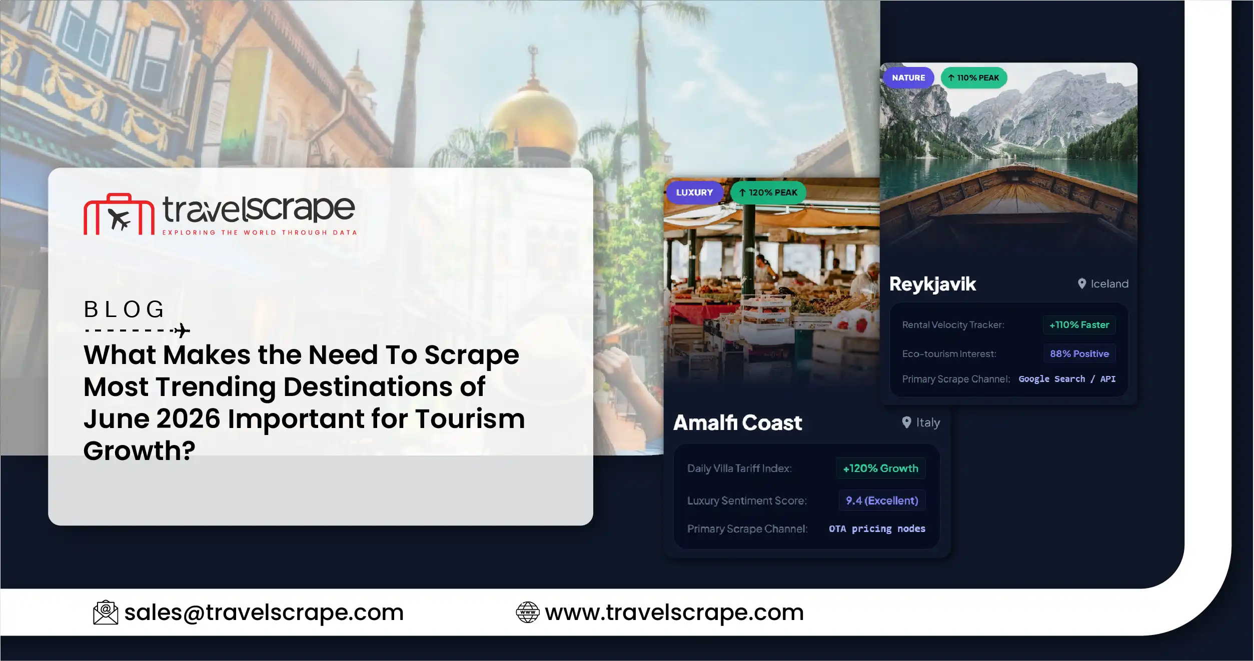 Scrape Most Trending Destinations of June 2026  for Tourism Growth