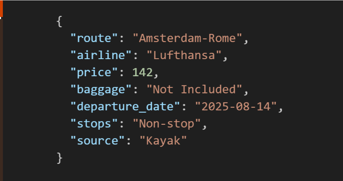 Sample JSON Extract