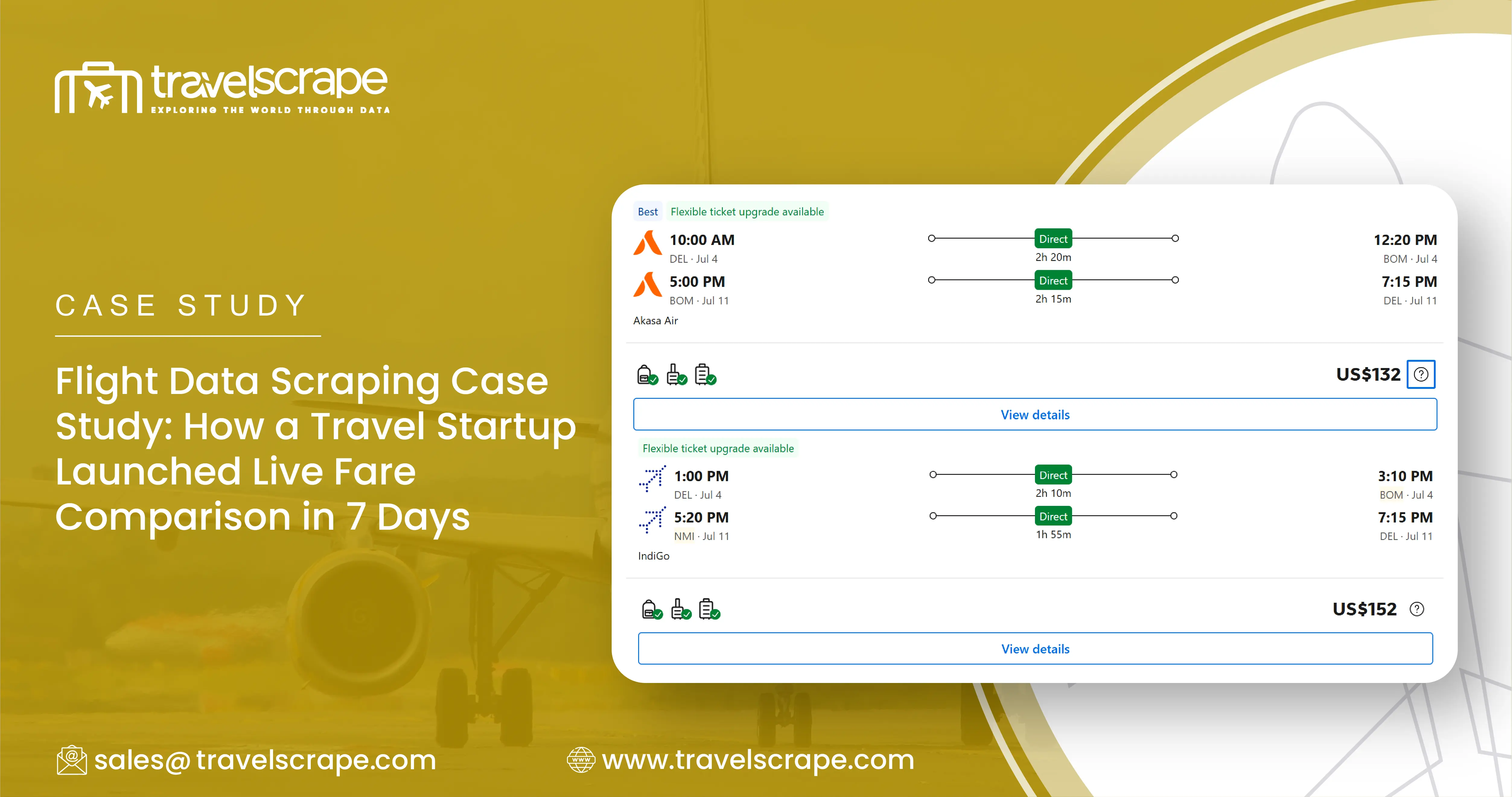 Flight Data Scraping Case Study: 200+ Routes Live