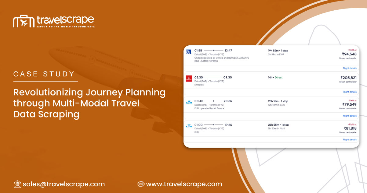 Revolutionizing Journey Planning through Multi-Modal Travel Data Scraping