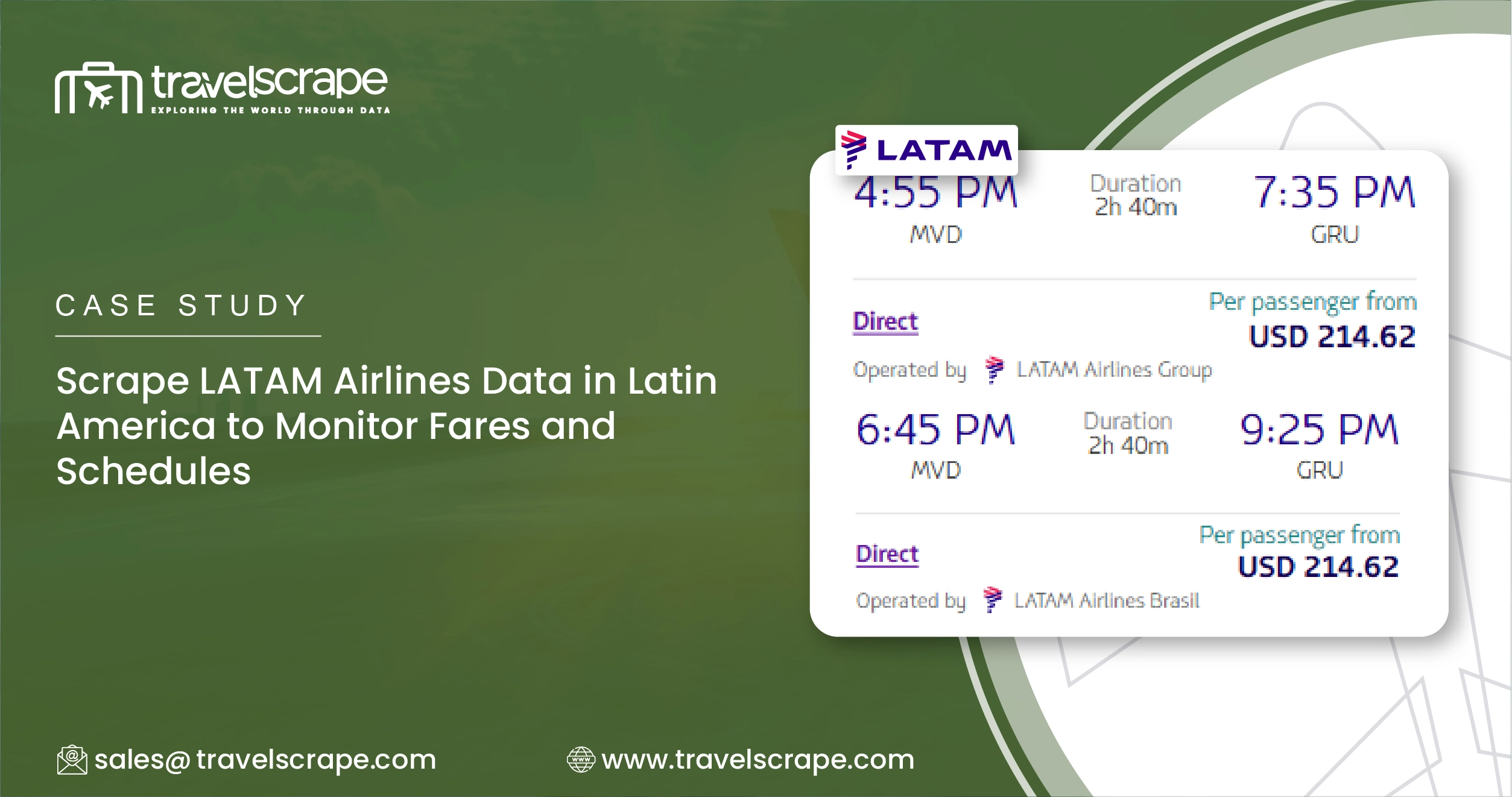 Scrape LATAM Airlines Data in Latin America Scrape LATAM Airlines Data in Latin America