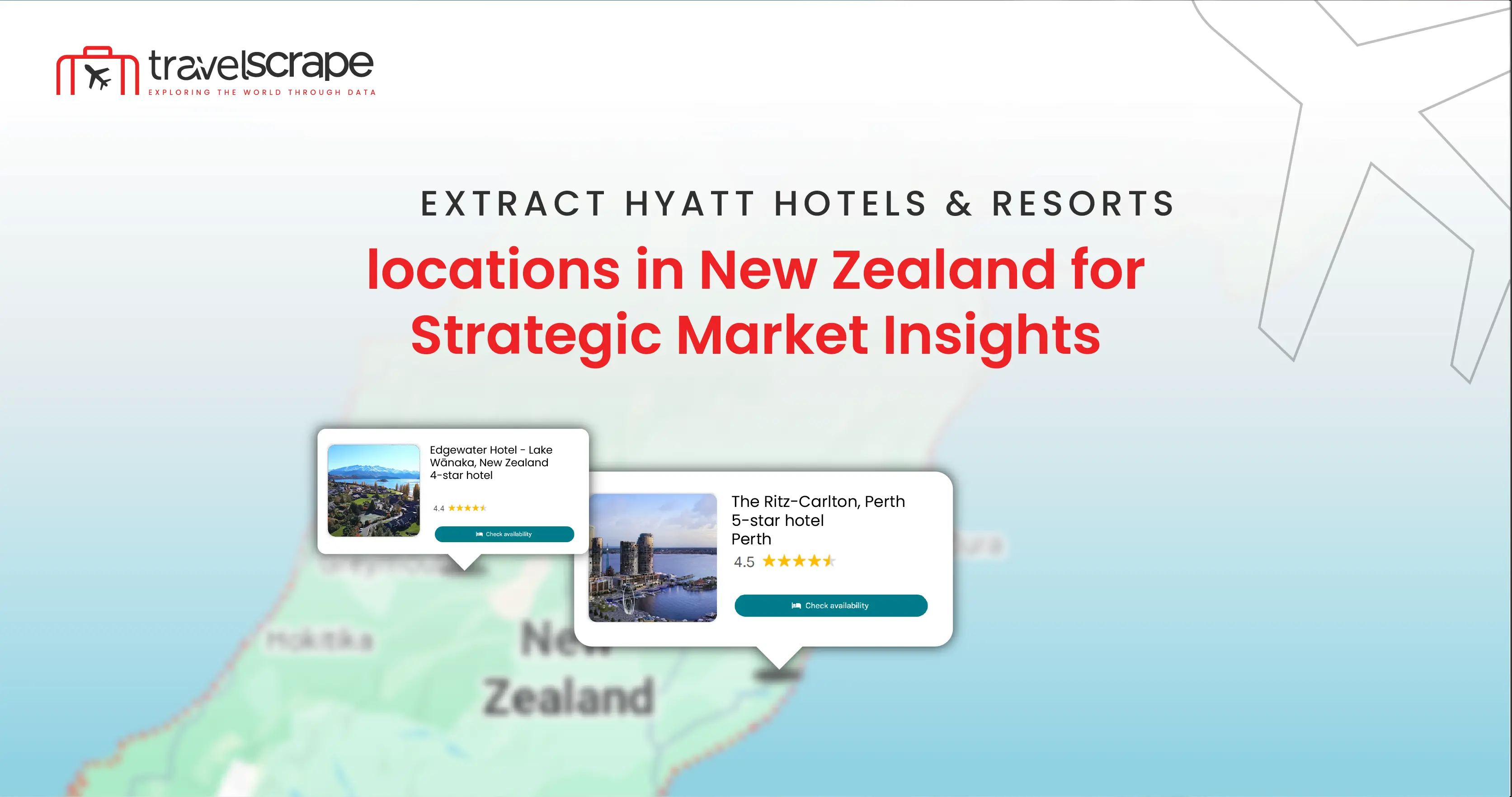 Extract Hyatt Hotels & Resorts locations in New Zealand