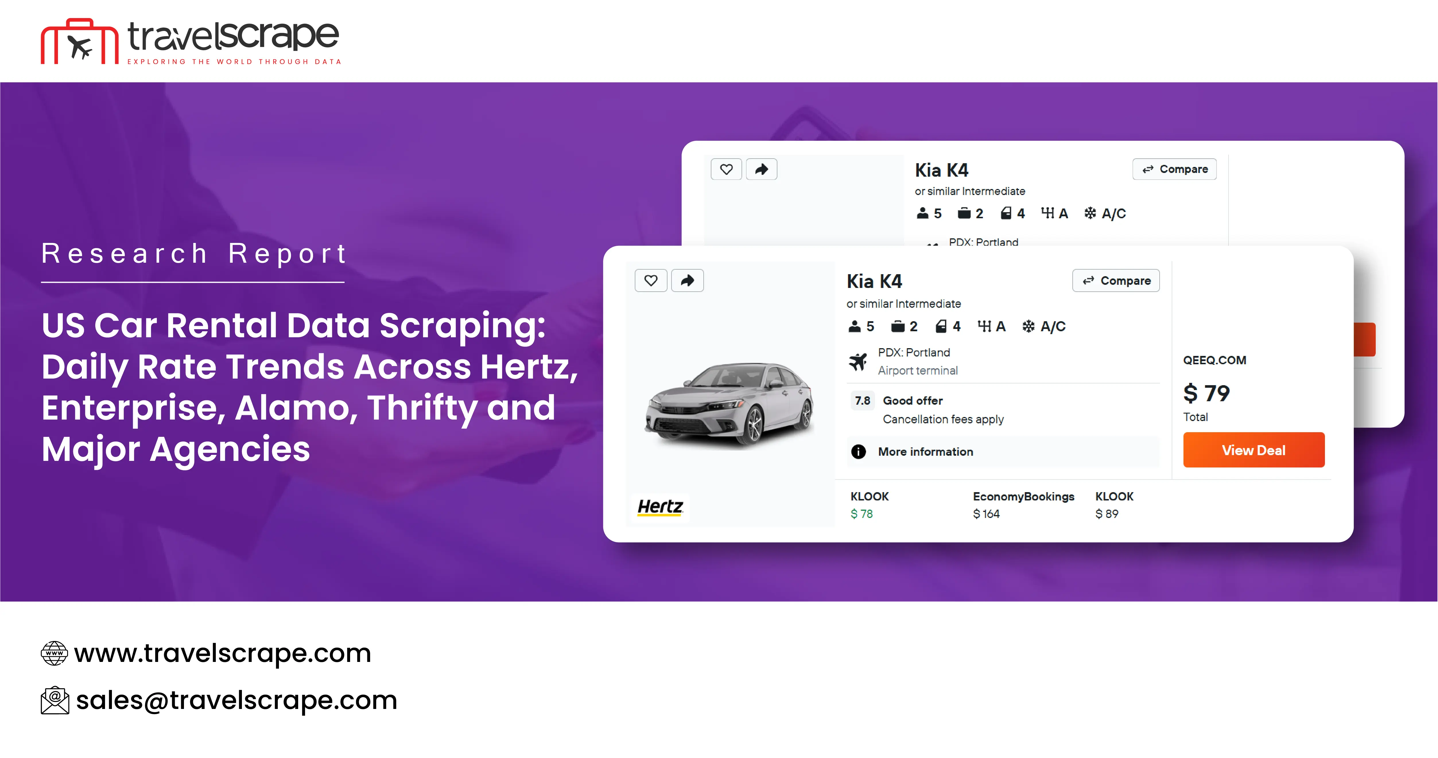 US Car Rental Data Scraping: Daily Rate Trends by Agency